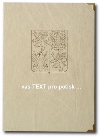 Obřadní desky A4 na šrouby - se státním znakem - OBŘADNÍ A ... Trikolora